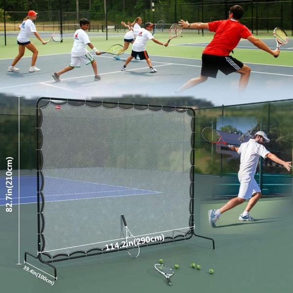 テニスリバウンダーネット9x7フィート、ポータブル、簡単な組み立て