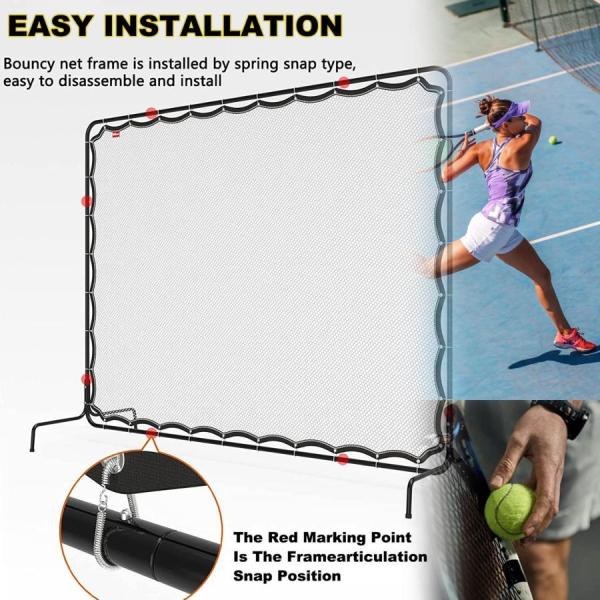 テニスリバウンダーネット9x7フィート、ポータブル、簡単な組み立て