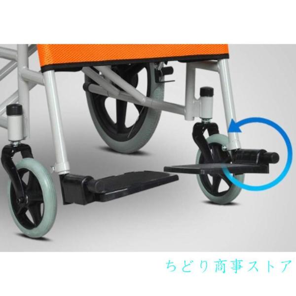 車椅子 九時半アルミ製 折りたたみ 株式会社錦 車椅子 折り畳み式車椅子 介助型 軽量アルミ製 簡易車椅子 旅行用 外出用_6