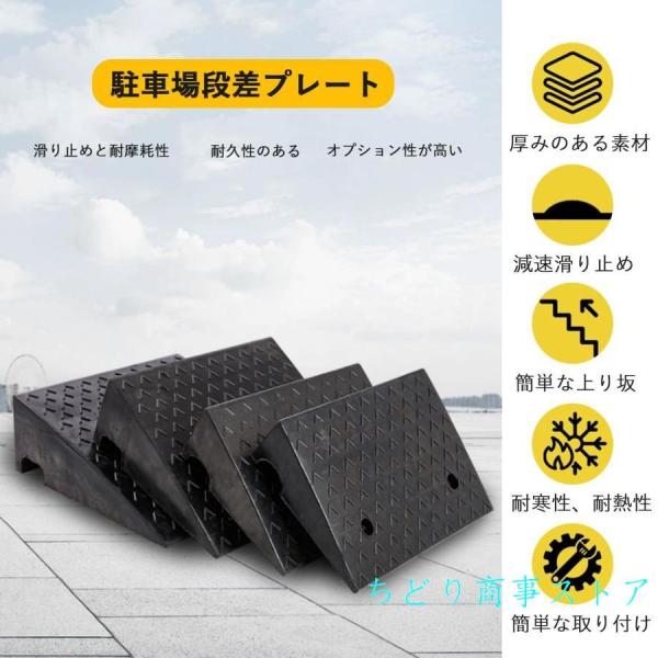 駐車場 段差プレート 幅50cm ゴム製 段差解消スロープ 