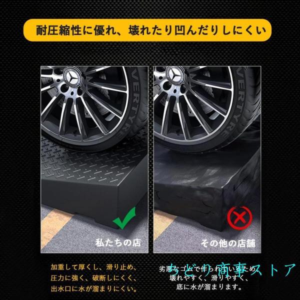 駐車場 段差プレート 幅50cm ゴム製 段差解消スロープ 