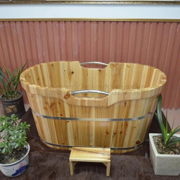 特売！実用品★品質保証！ 厚い　シャワーバケツ　木製　美容院　お風呂　成人　風呂バケツ　サウナ　家庭用　シャワー浴槽