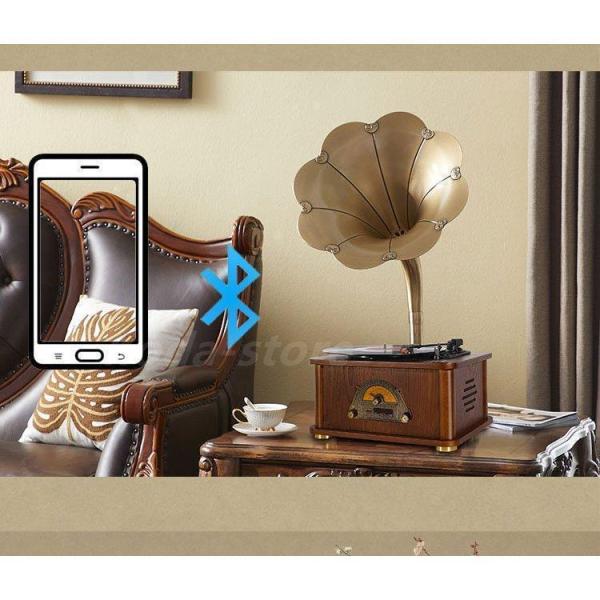 貴族高級軽い贅沢品 レトロな最高コレクション 蓄音機 SP盤 33、45、78回転対応 レコード　針付き 株式会社錦 木製 家具 音響_10