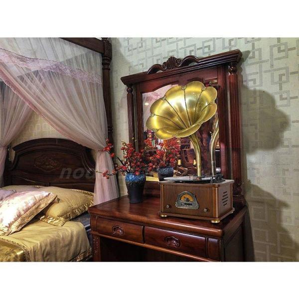 貴族高級軽い贅沢品 レトロな最高コレクション 蓄音機 SP盤 33、45、78回転対応 レコード　針付き 株式会社錦 木製 家具 音響_3