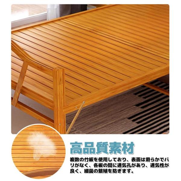 天然竹製ベッドフレーム折り畳みベッド竹庭ベッドフレーム折りたたみ