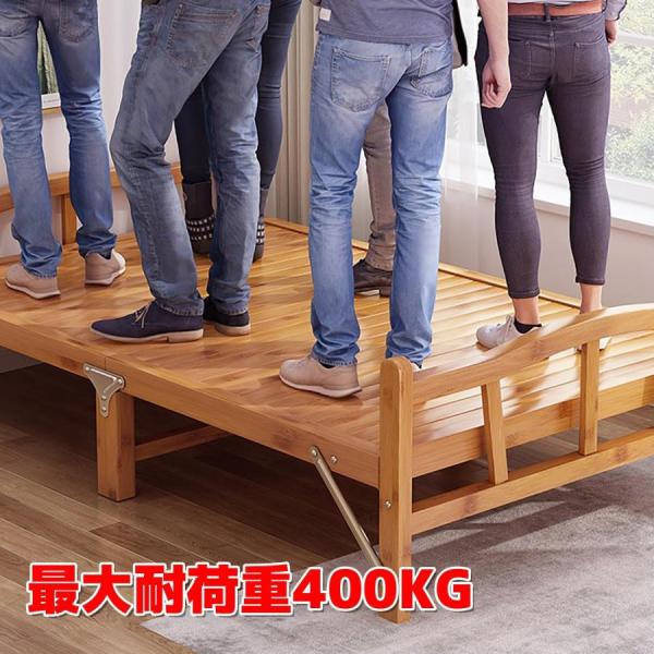 天然竹製ベッドフレーム折り畳みベッド竹庭ベッドフレーム折りたたみ