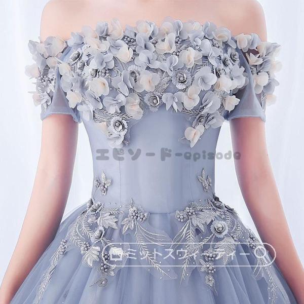 ウェディングドレスグレーブルーピンク演奏会カラードレスコンサート