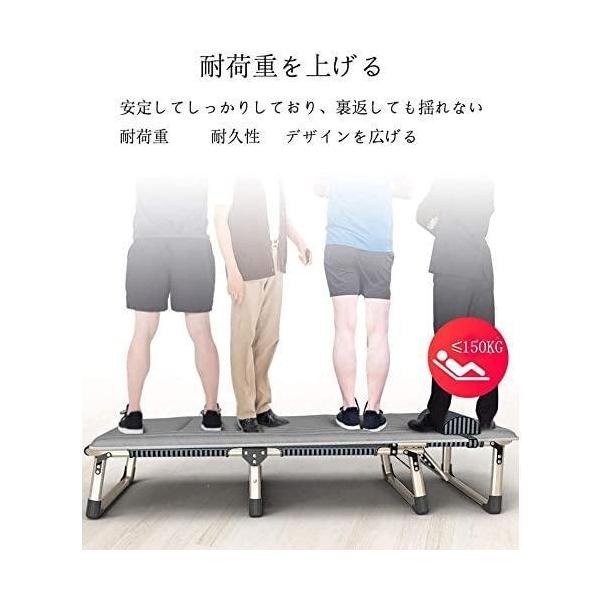折りたたみベッド三つ折り四脚折りチェアーベッドリクライニング式簡易ベッド通気性コンパクトアウトドアチェア錦リクライニングベッド組み立て簡単アウ_5