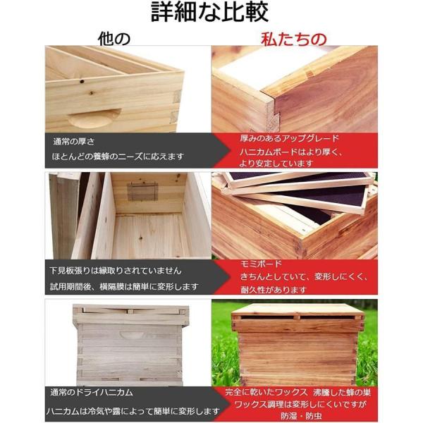 養蜂箱蜜蜂巣箱ミツバチ巣箱蜜蜂巣箱7/10フレーム株式会社錦養蜂器具蜂蜜蜂の巣箱蜂蜜箱杉材蜂ハイブワックスを煮る/乾燥巣箱蜂蜜キーパー蜂の巣の巣箱耐久性の_3