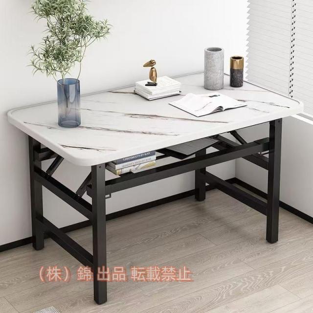 折りたたみテーブル長さ100cm×幅60cm×高さ72cm折りたたみ式ファッションテーブル耐摩耗性傷防止層オプションの6色株式会社錦厚くする強力な耐荷重能力組み立て