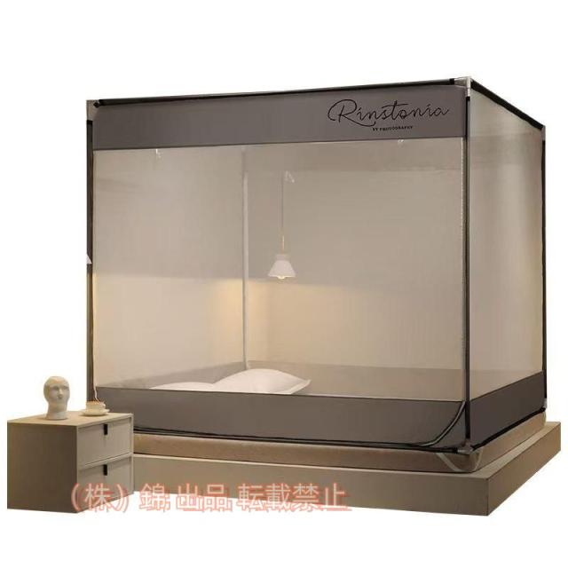 蚊帳 虫よけ 蚊帳テント 虫除け 自立式 三つドア 底付き ポップアップ 折り畳み式 安眠 子供 赤ちゃん 3サイズ キャンプ かや 株式会社錦 転落防止 安眠 熟睡