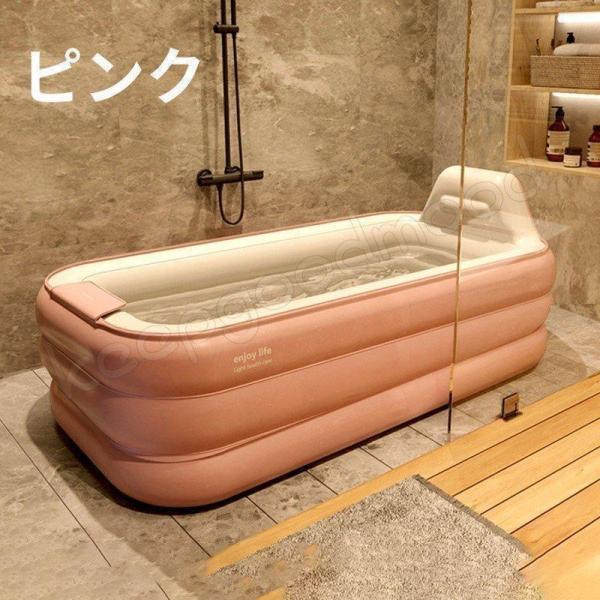 ビニールバスタブ . 自動膨張 折り畳み式浴槽 三重構造 バスバケツ 簡易浴槽 収納簡単 お風呂 バスタブ フタつき 株式会社錦 大人 全身浴 入浴 使いやすい_15