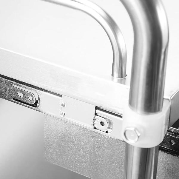 医療用ワゴン キャスター付き 3段 耐荷重100KG 360°回転ステンレス 新