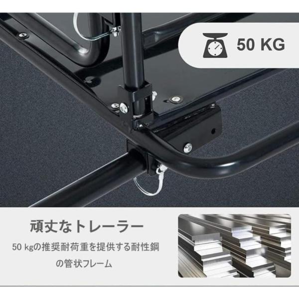 自転車トレーラー折りたたみ式フレームマルチユースサイクルトレーラー