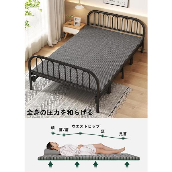 折りたたみベッドパイプベッドベッドフレームシングルベッドフレーム