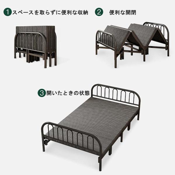 折りたたみベッドパイプベッドベッドフレームシングルベッドフレーム