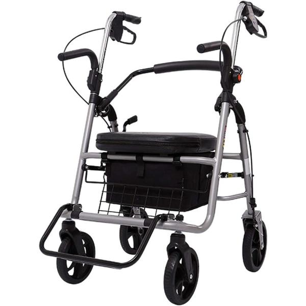 シルバーカー歩行車年寄りの押し車車椅子折りたたみ軽量コンパクト四輪