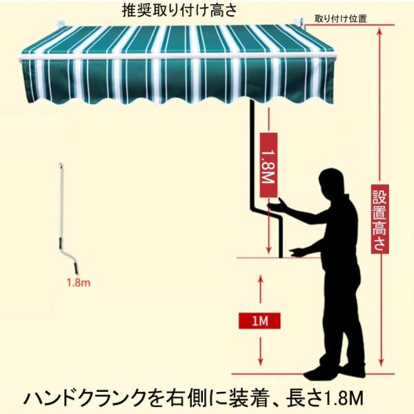 リトラクタブル オーニング 交換用生地、格納式オーニング交換部品、庭