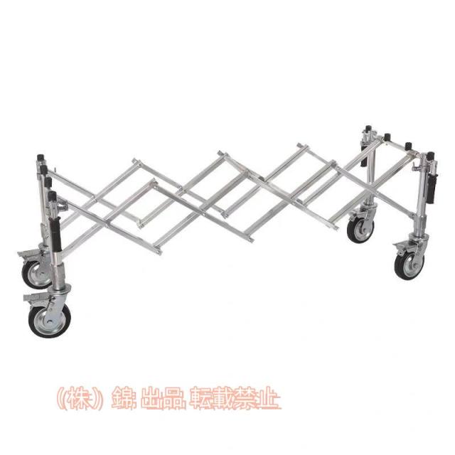 棺台車葬儀担架 アルミ棺台車棺ラック 葬儀場トロリー 葬儀台車 教会講堂台車 錦 格納式死体台車 遺体安置所教会ステンレス鋼折りたたみ式棺プッシャー