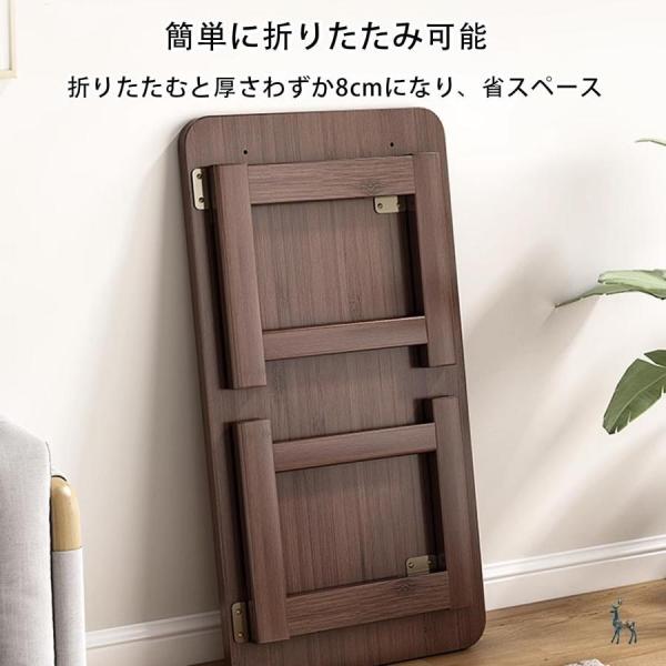 ローテーブル折りたたみ座卓木製ちゃぶ台和室テーブル茶卓木目調センターテーブルベッドトレイテーブル錦持つ和風リビングテーブル耐荷重50kg小型_8