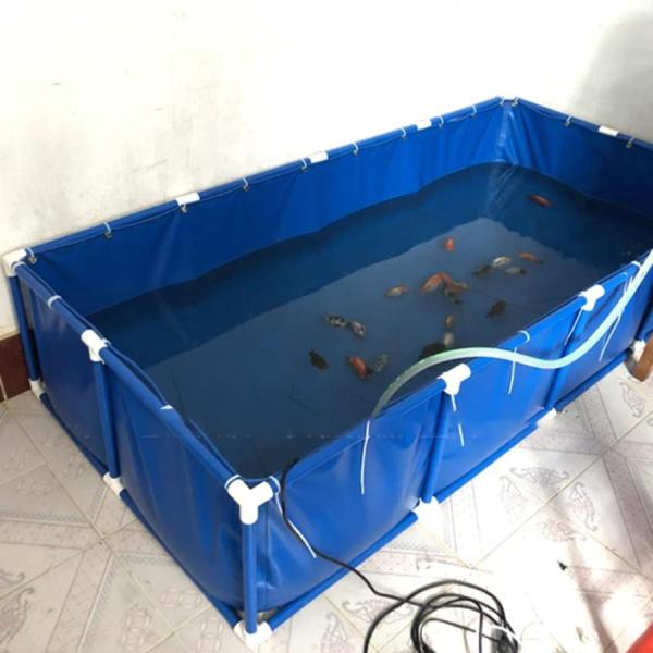 長方形プール アップグレード 大型水槽 立体養魚池 水槽 ホワイトスタンド付き スプライスしやすい、 水を貯めやすい 安全性 魚のいる池 海産物養殖 | Pxkmouy 大型水槽 立体養魚池長方形プール アップグレード1.5×1×0.8m  帆布のいけす、PVCキャンバスプール池、大型プール取り付け簡単完璧な防水性帆布のいけす、ちょすいタンク 紫外線⁄引裂きと耐寒  貯水、養魚、エビ、水耕植物用複数の使用方法夏の楽しみ⁄海産物養殖 水槽