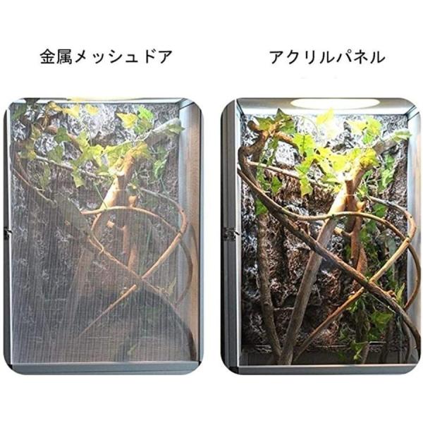 爬虫類 カメレオン ケージ、ペットハウスの無脊椎動物の生息地 生体換気良好飼育室 両生類株式会社錦 繁殖箱 合金フレーム 耐久性パノラマ虫かご