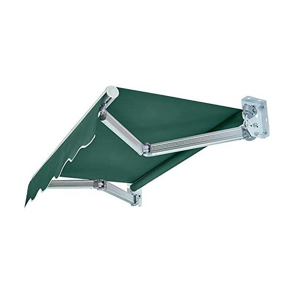 オーニングシェード日除けシェード，DIYキットパティオ手動格納式キャノピーオーニングアンチUVおよび防水折錦アウトドアオーニングアルミ合金サン3*1.5m