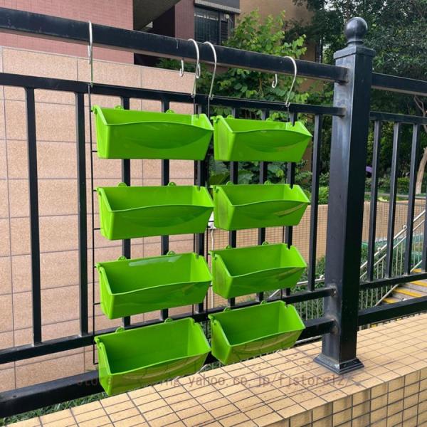プランターベランダ植木鉢引っ掛け式プランター植物育成栽培草花イチゴ野菜省スペース再利用可能株式会社錦軽量エコバルコニー家庭菜園野菜栽培園芸用_4