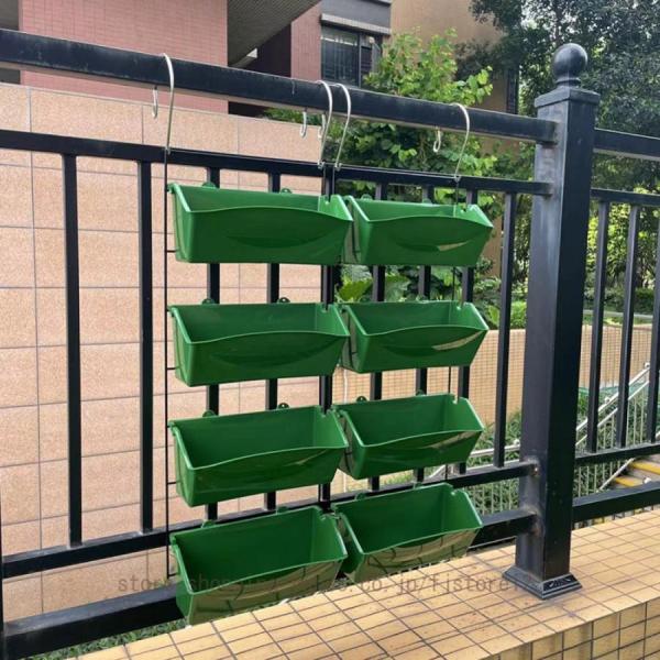 プランターベランダ植木鉢引っ掛け式プランター植物育成栽培草花イチゴ野菜省スペース再利用可能株式会社錦軽量エコバルコニー家庭菜園野菜栽培園芸用_6
