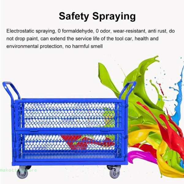 台車プラットフォームトラック手すりと4つの側面で、多機能ポータブル