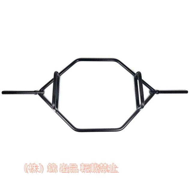 スクワット六角バーベルトラップバー、デッドリフト肩をすくめるリング型バーベルバー、クロームブラックホローバーベルバー、ジム屋内エクササイズフィットネス