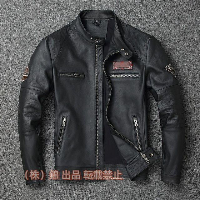 新品 本革 牛革 ライダースジャケット 本皮 レザージャケット ライダース 株式会社錦革ジャン レザー