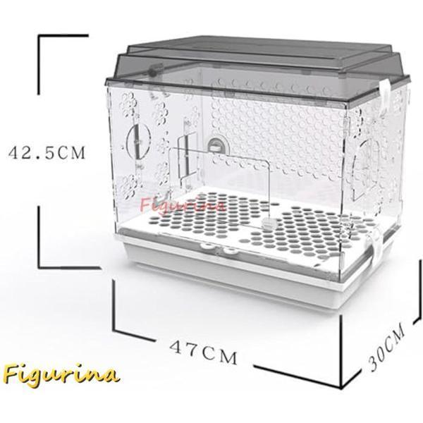 鳥かご 鳥ケージ 大型 豪華セット 透明アクリル 鳥籠 大きいケージ バードケージ インコ ケージ オウムケージ 株式会社錦お掃除簡単 自動給餌器_10