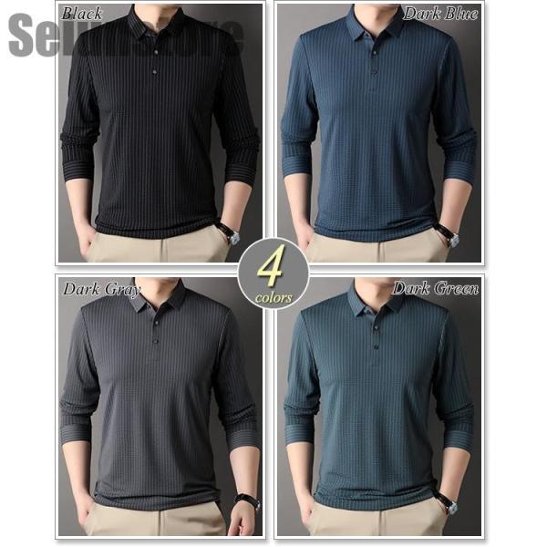 ポロシャツ メンズ 長袖 ゴルフ トップス おしゃれ 春 秋 冬株式会社錦