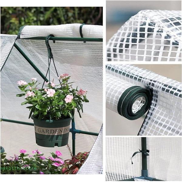 温室ビニールハウス大型温室ガーデニング温室温室ガーデンハウスカバー防雨防風園芸有機温室錦実生植物多肉植物PEカバー付きビニールハウス温室棚