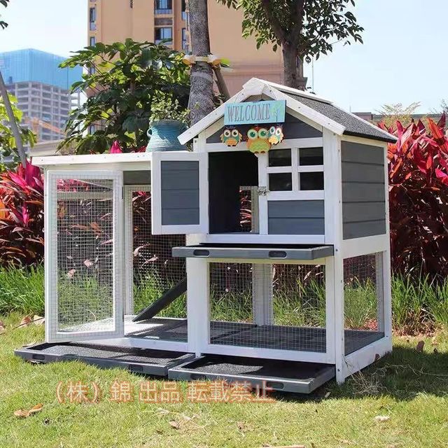 屋外ウサギケージ木製鶏小屋ウサギバニーケージ犬猫リスハムスター屋外二層