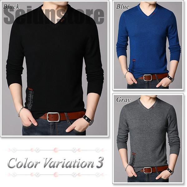 セーター メンズ ニット Vネック カットソー 春 秋 冬 薄手 長袖株式会社錦 トレーナー ニットソー Tシャツ 40代 50代 セーター メンズ ニット Vネック カットソー 春 秋 冬 薄手 長袖株式