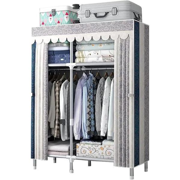 ワードローブカバー付き ワードローブクローゼット 洋服ダンス メタル