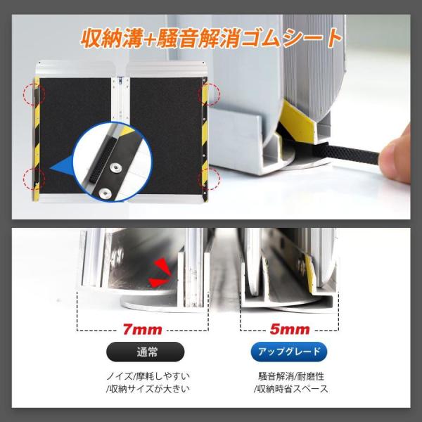 耐荷重300kg 車椅子スロープ 介護用 アルミ折りたたみ 段差解消 株式会社錦玄関スロープ アルミラダー 滑り止めマット