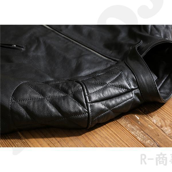 ライダースジャケット 本革 メンズ シングル レザージャケット 秋冬 革
