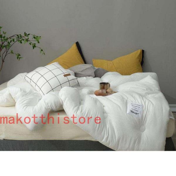 エコダウン使用】春夏秋用 羽毛布団 シングル 150×210 ダウン0.4kg