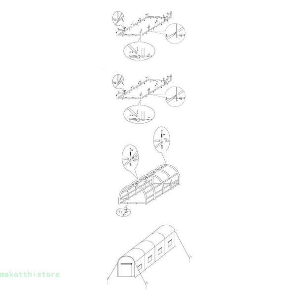 園芸用菜園ハウス ビニールハウス 鋼パイプ ダブルドア 通気性良い大型