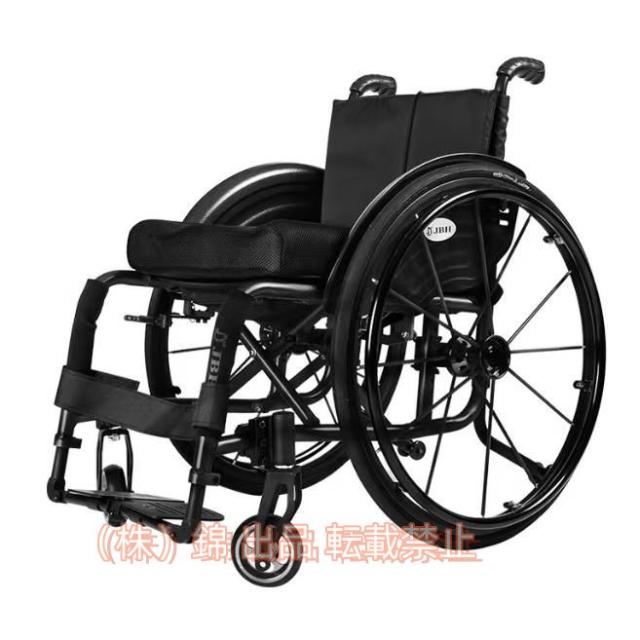 美和商事 介助式車椅子オレンジ色 軽量折りたたみ式 スポーツ車椅子