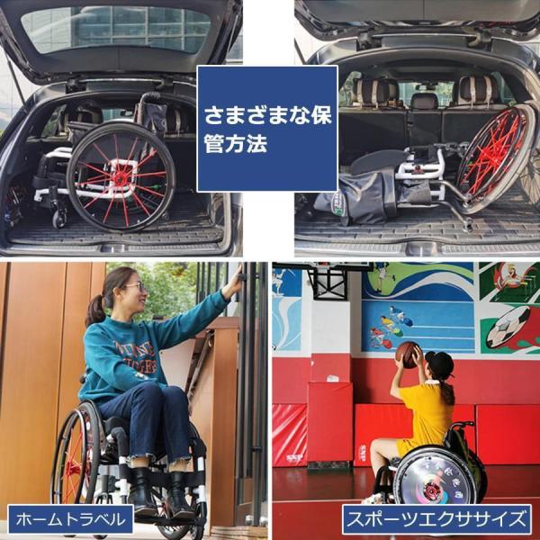 スポーツ車椅子障害者用手動車椅子軽量折りたたみ式アルミニウム合金マニュアルスポーツとレジャー車椅子 株式会社錦 黒_6