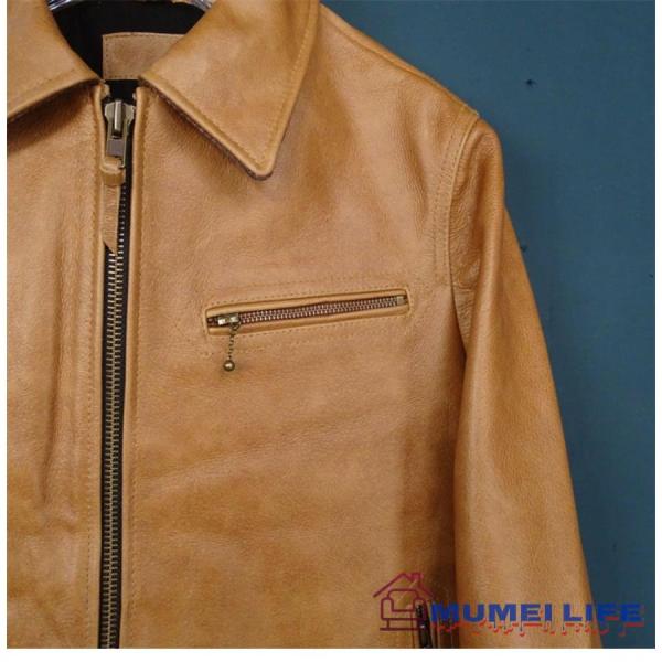特売！品質保証☆1.2mm カウハイド 復刻40's カーコート レザージャケット ブレーキマン 株式会社錦スイッチヤード オイルレザー 牛革