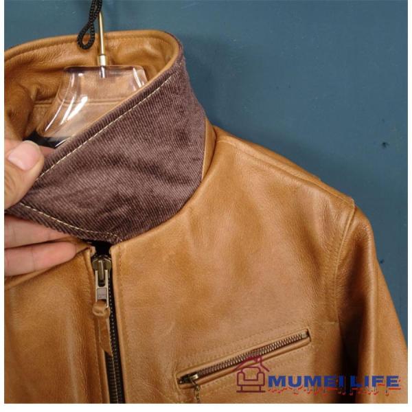 特売！品質保証☆1.2mm カウハイド 復刻40's カーコート レザージャケット ブレーキマン 株式会社錦スイッチヤード オイルレザー 牛革