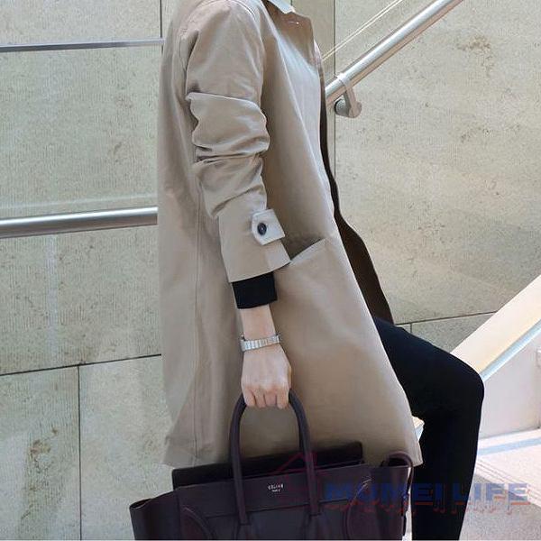 ステンカラーコート 防寒 暖かい トレンチコート 長袖 ベージュ 通勤