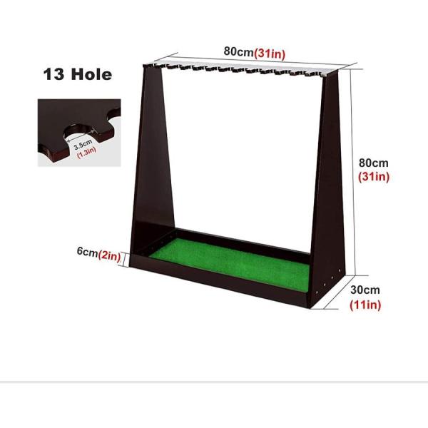 スタンディングディスプレイラック、13穴木製収納ゴルフパタースタンド