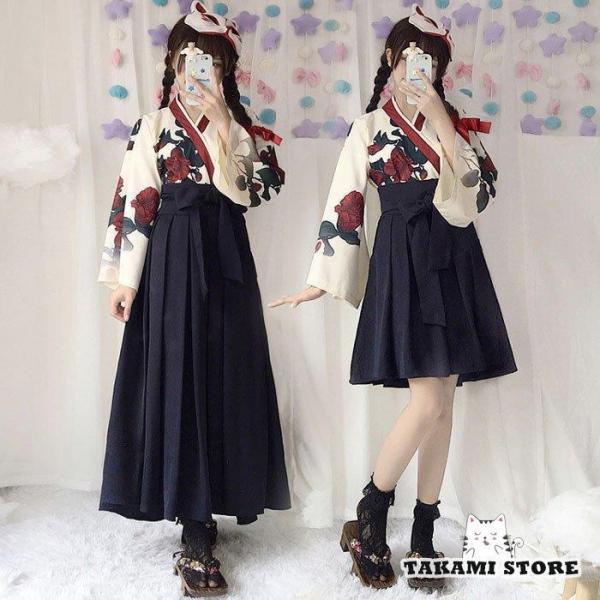 ワンピース コスプレ衣装 仮装 浴衣 着物 和服 ハロウィン衣装 コスチューム 大人用 コスプレ 袴風 ゴスロリ 株式会社錦巫女 コスプレ衣装 和風 ワンピース コスプレ衣装 仮装 浴衣 着物 和服 ハロウィン衣装