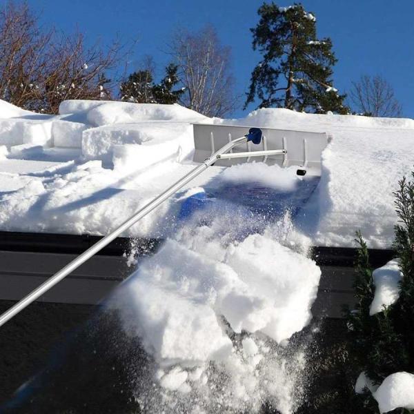 スノーレーキ多機能屋根雪下ろし棒雪庇落とし棒バージョパイプアルミ伸縮式雪落とし用シャベル株式会社錦楽々雪降ろし＆雪庇安全事故防止雪かきルーフレーキプロ_1